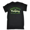 Camping With A Chance Of Drinking T Shirt Top Funny Present Birthday Gift