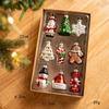 9-piece set Christmas glass shaped ball, elderly snowman, snowflake mold ball, Christmas tree creative pendant
