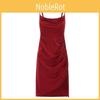 Sleek Satin Camisole Nightdress With Elastic Waist For Youth Womens Lounge