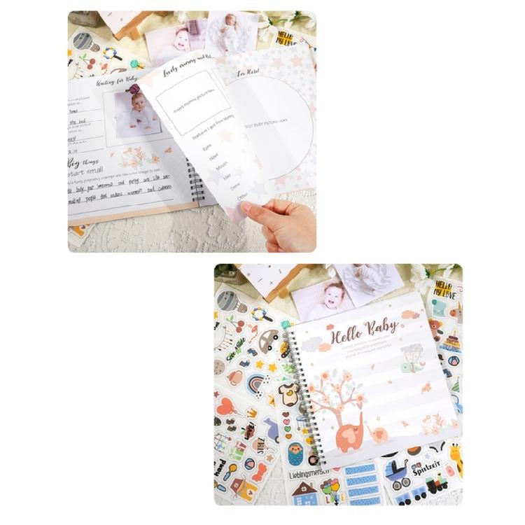 Diario per Bebè Neutro rispetto al Genere Libro dei Ricordi del Bebè Album Fotografico Scrapbook per il Primo Anno Libro Scrapbook dalla Gravidanza all'Età di 1 Anno