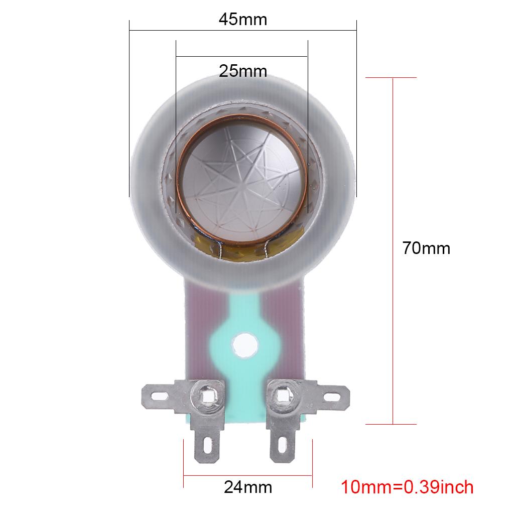 Round Speaker Treble Coil Horn Titanium Film Copper Clad Alumium Diaphragm 8OHM Impedance Tweeters Voice Coil Long-last