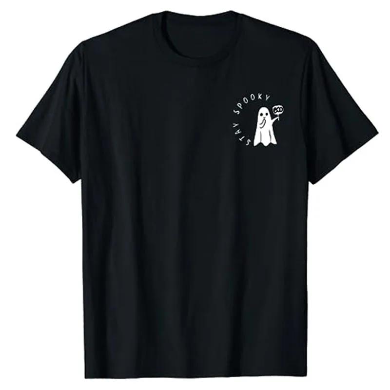 Retro Cute Little Ghost Boo Halloween Costume WoT-Shirt Gothic Style Graphic Tee Tops Lovely Gifts Short Sleeve Blouses