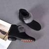 Shoes Women Winter Warm Women's Boots Low Heel Non Slip Commuter Office  Shoes Fashion Zipper Short Boot