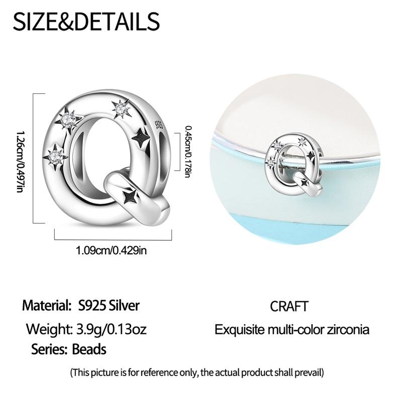 

Европейские украшения 26 букв А - Я Алфавит Шармы-бусины Подходят для оригинального медного браслета Подвеска Сделай сам Женский подарок