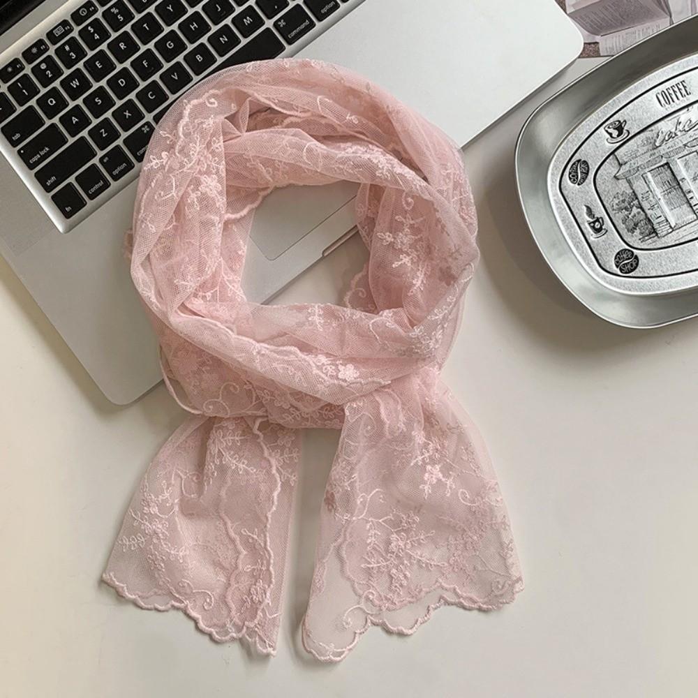 Lightweight Lace Scarf Long Shawl Headscarf Fashion Sunscreen Lace Shawl  Summer