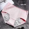 Women's Mid-Waist Pure Cotton Menstrual Underwear - Breathable, Anti-Leakage Briefs for Girls & Ladies