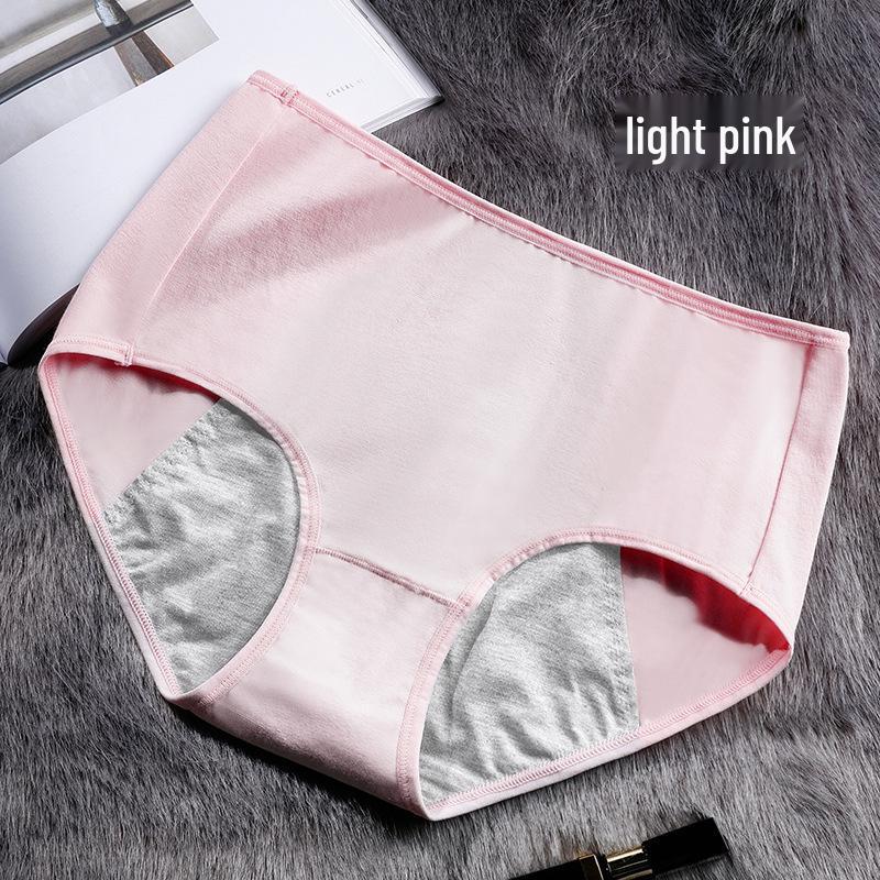 Women's Mid-Waist Pure Cotton Menstrual Underwear - Breathable, Anti-Leakage Briefs for Girls & Ladies