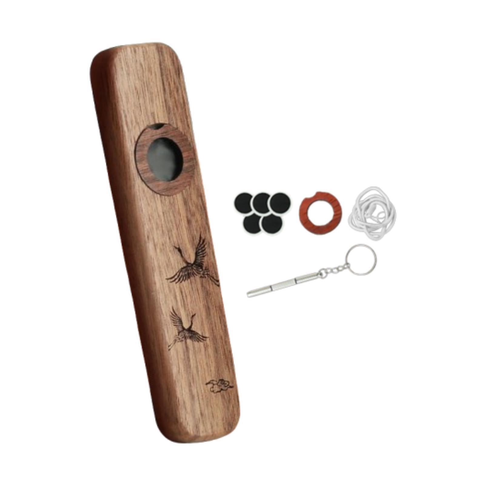 Wooden Kazoo Flute Guitar Accompany Instrument Portable Professional Musical Toy for Kids Adults Beginners