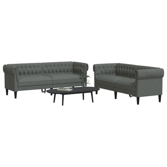 VidaXL Ensemble de Canapés 2 pcs, Chaise de canapé avec Accoudoirs et Dossier, Meuble de Salon Salle de Séjour, Moderne, 3209201