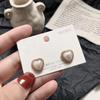 S925 Silber Spitzenherz Perlenstecker - Schlafbequemes Koreanisches Herz-Hänge-Design für Frauen