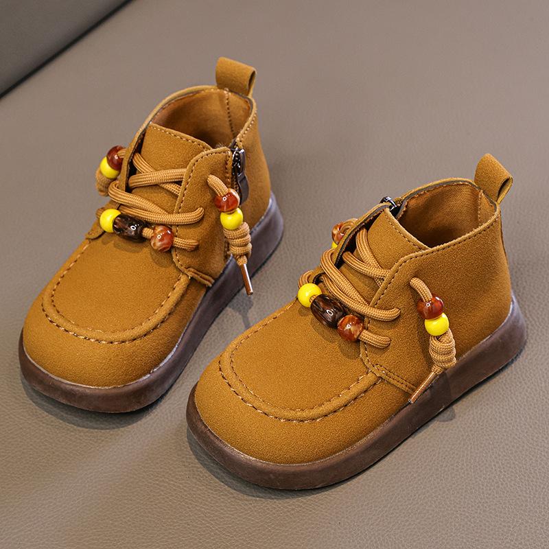 Fashion Children Fashion Boots Boys Girls Short Boots 2025 Autumn New Kids Princess Shoes Zipper Anti Slip British Soft Sole Ankle Boots