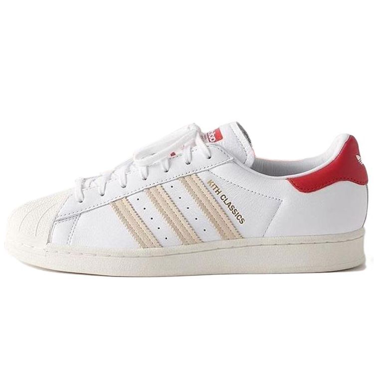 Kith x Adidas Superstar Classics Program - White Red Unisex Sneakers GY2543