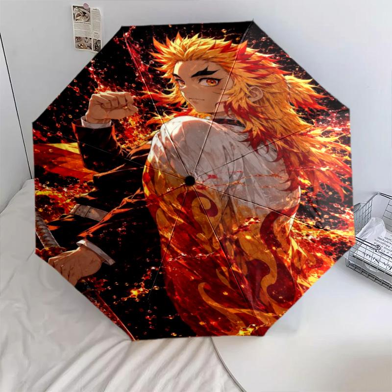 1PC Demon Slayer Automatic Umbrella - Suitable Travel Outdoor Portable Umbrella Birthday Gift Daily Essentials