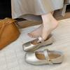 Soft Leather Mary Jane Shoes Small Leather Shoes 2025 Spring and Summer New Late Evening Breeze with Skirt One Pedal Shallow Mouth Single Shoes Women