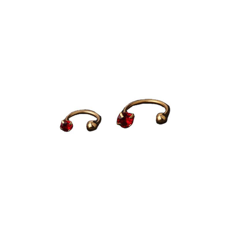 C-Shaped Zircon Nose Stud with Stainless Steel Screw