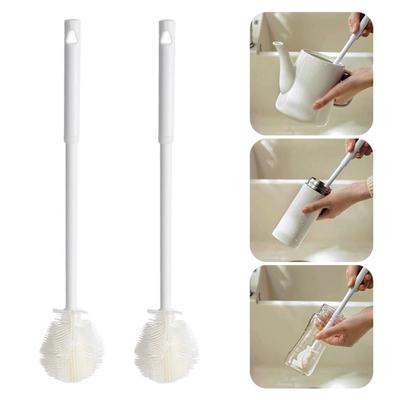 Yousheng 2Pcs Silicone Bottle Brush with Extended Handle Foldable Head Long Water Bottle Brush Cleaning Tools