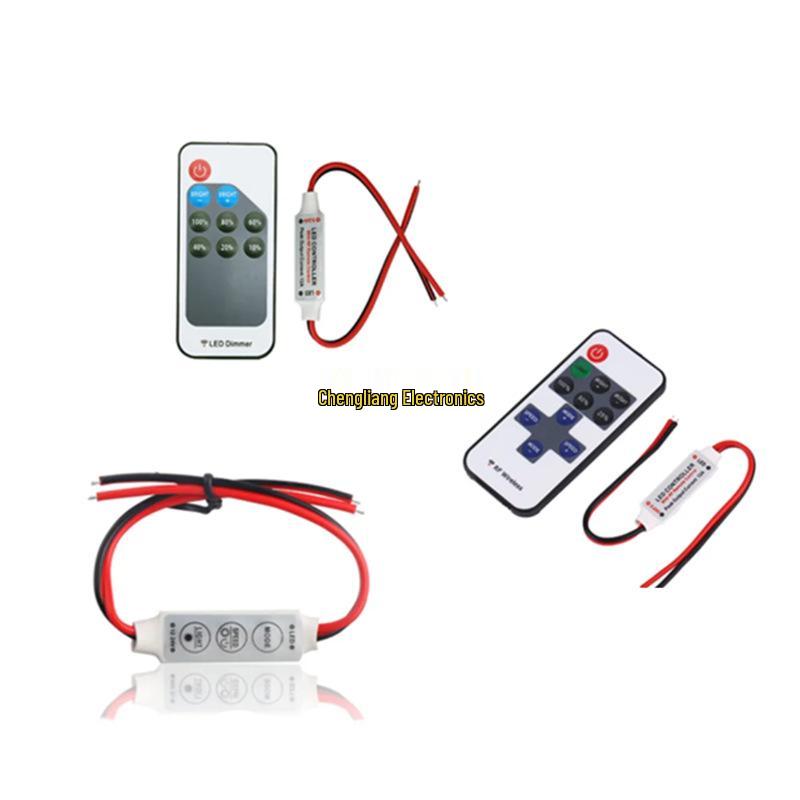 11-Key Single Color Mini RF LED Strip Controller & Dimmer, 5-24V