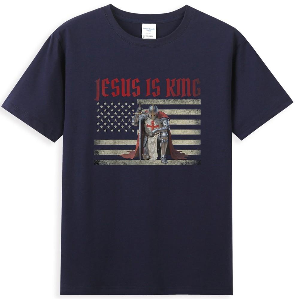 Jesus Is King Knight Templar Crusader Christian March TShirt S