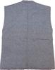 Authentic padded happi sleeveless Patchwork C free made in [Yoshiwaka] Kurume-made coat, poncho! (gray), men's size, Japan.