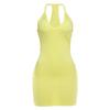 Summer New Sexy Low-cut Collar Sleeveless Tight Hip-wrapped Dress for Women