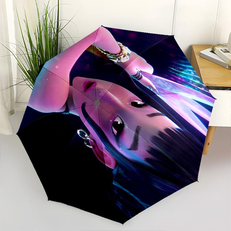 

K-POP Anime Girls Group Themed Automatic Opening and Closing Umbrella - 8 Ribs, Suitable for Leisure and Going Out, Outdoor Accessory, Gothi