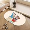 Cartoon Shin Chan Diatomaceous Earth Bath Mat Non-Slip Absorbent Floor Bathroom Kitchen Entryway
