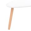  Coffee Table Set, 2 Pcs, White, Solid Pine Wood