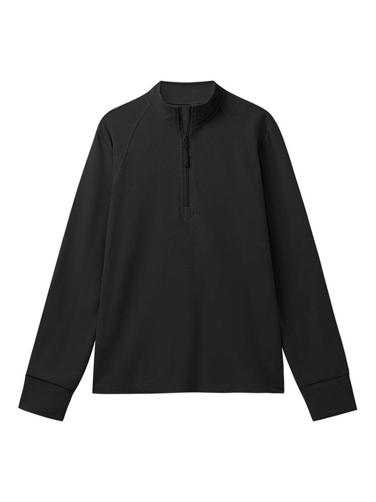 European Style Women's Stand Collar Fleece Pullover: Slimming, Versatile, Long Sleeve for Spring, Autumn, and Winter.