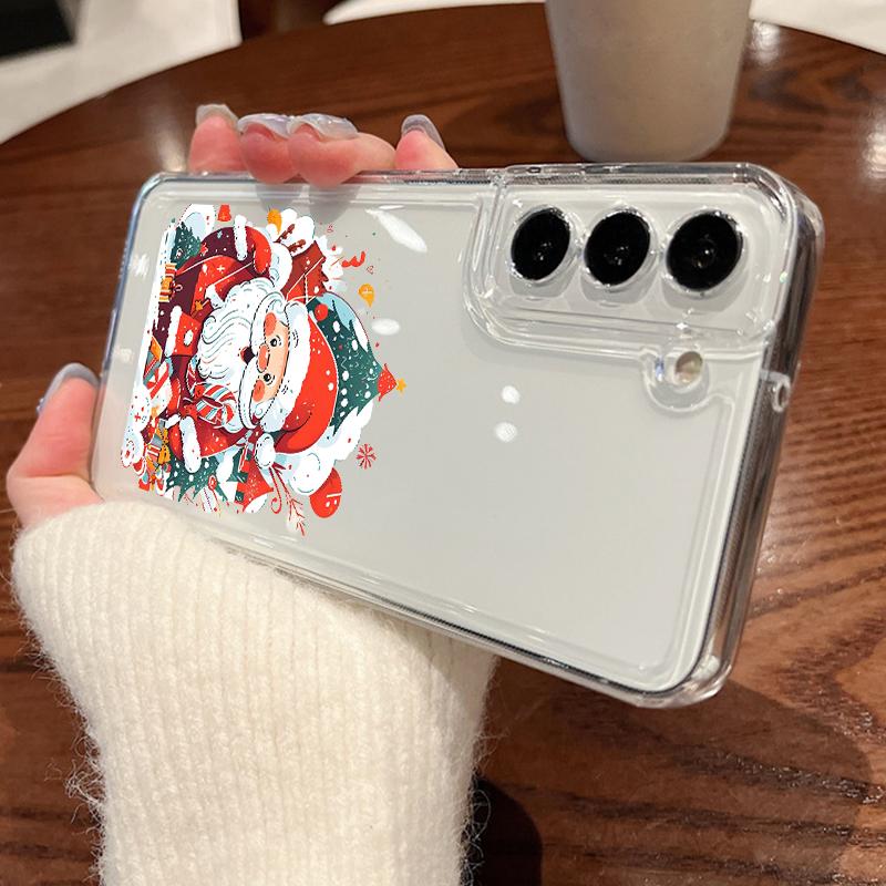 

Santa Claus Printing Case For Samsung Galaxy S25 S24 S22 Ultra S23 S24 FE A17 A56 A16 A36 A26 A55 A15 A25 A54 5G Clear Soft TPU Phone Cover Samsung Galaxy A55