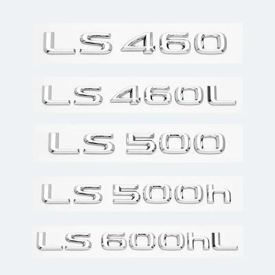 For LS LS350 LS400 LS460 LS460L LS500h LS600h LS600 Car Trunk ABS Chrome Letters Logos Badge Emblem Decals Styling Sticker