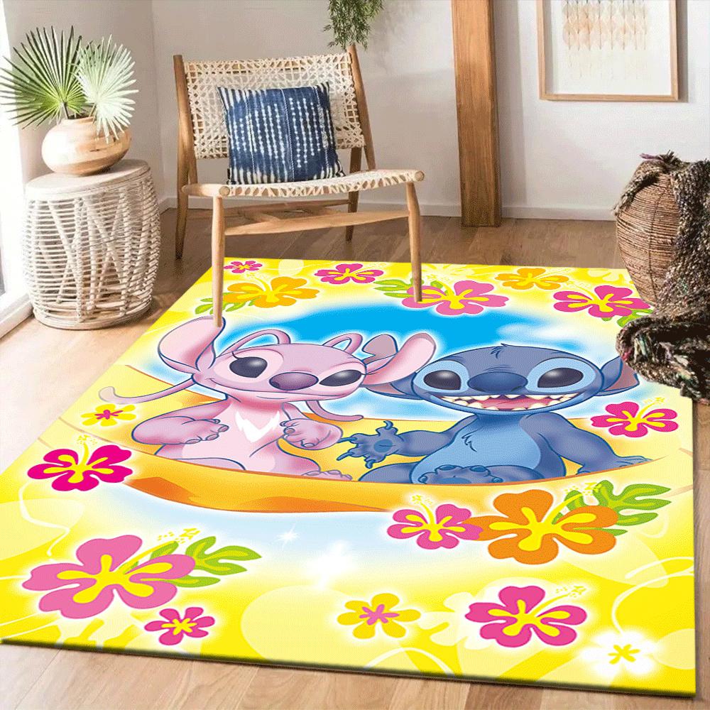 1pc Lilo-and-Stitch-(31)_01 Carpet Area Rug, Bedroom, and Playroom Durable, Stain-Resistant, and Easy To Clean, Living Room
