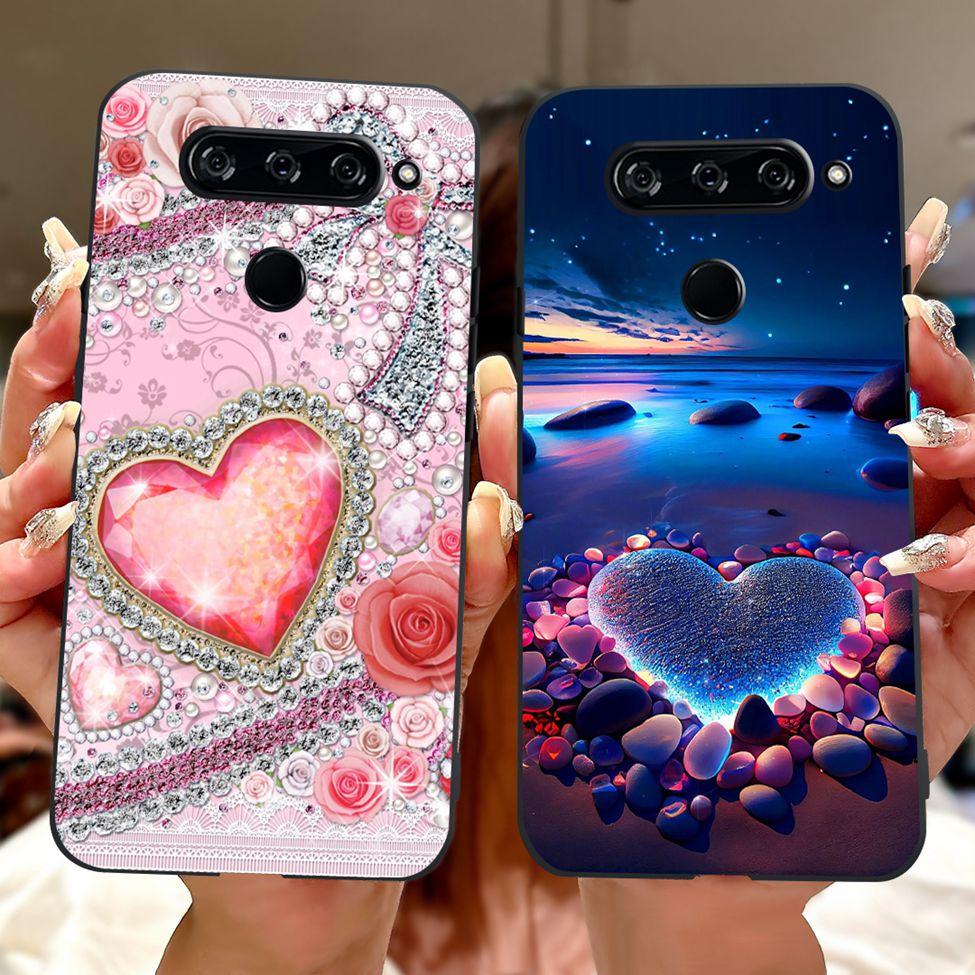 Funda For LG V40 ThinQ Case Cover Silicone Luxury Fashion Cute Cat Cool Shockproof Bumper Casing For LG V405 LM-V405 LM-V409N