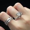 Cold Wind Niche Design Women'S Ring Opal Irregular Light Luxury Moonstone Premium French Ring