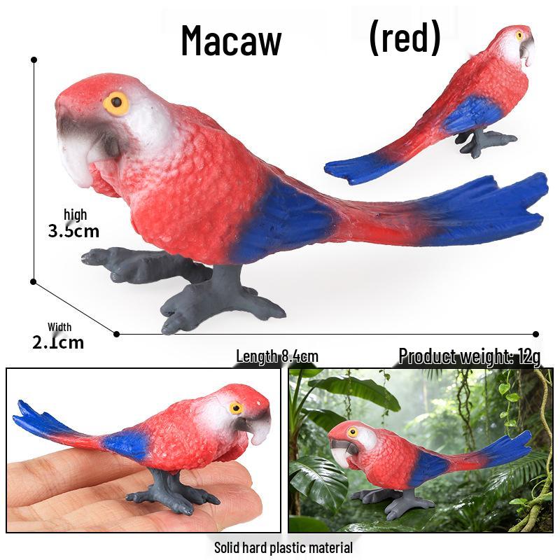 Children's Animal Simulation Toy Set: Eagle, Falcon, Secretary Bird, Owl Figurines