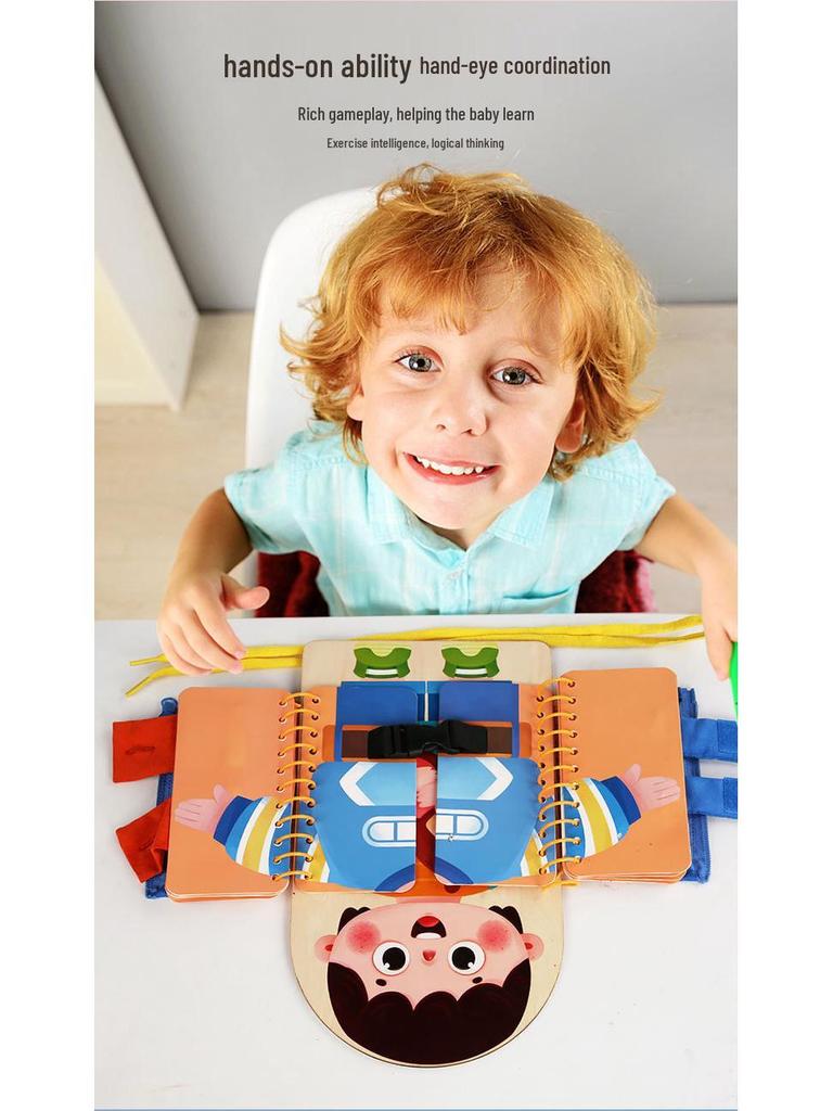 Kids' Montessori Multi-Layer Busy Board: Early Education Dressing Practice Tool
