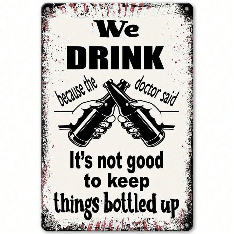 

Metal Wall Art Vintage Bar Sign Funny Man Cave Decoration