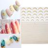 Hotpress French Manicure Adhesive Sticker Diy Gold And Silver U-Shaped Plus Horizontal Line Nail Sticker Nude