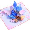 Pop-Up-Grußkarte, buntes Schmetterlings-Blumen-Design, 3D, faltbar, mit Umschlag, handgefertigte Anerkennungs-Segenskarten