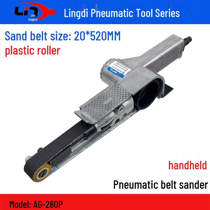 Lingdi AG-280P Single-arm Pneumatic Belt Sander 20x520mm Grinder Polisher