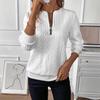 Felpa con cappuccio da donna, Felpa casual imbottita in cotone, Felpa con cappuccio e zip
