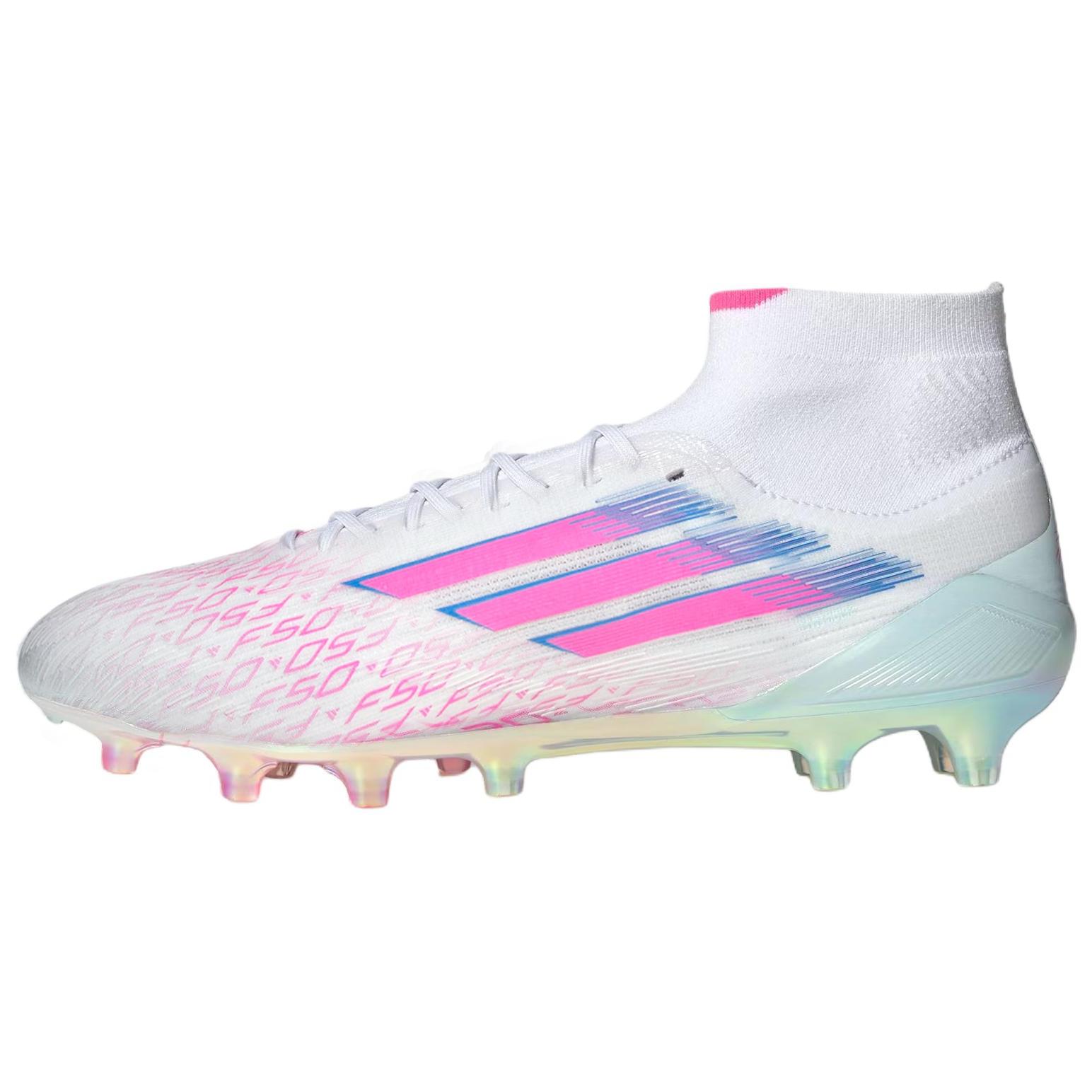 

Adidas Adizero F50 Sparkfusion Elite Mid FG AG Future Icons Trinity Pack Женские кроссовки Белый Облачно-белый Ярко-розовый JH7650 40
