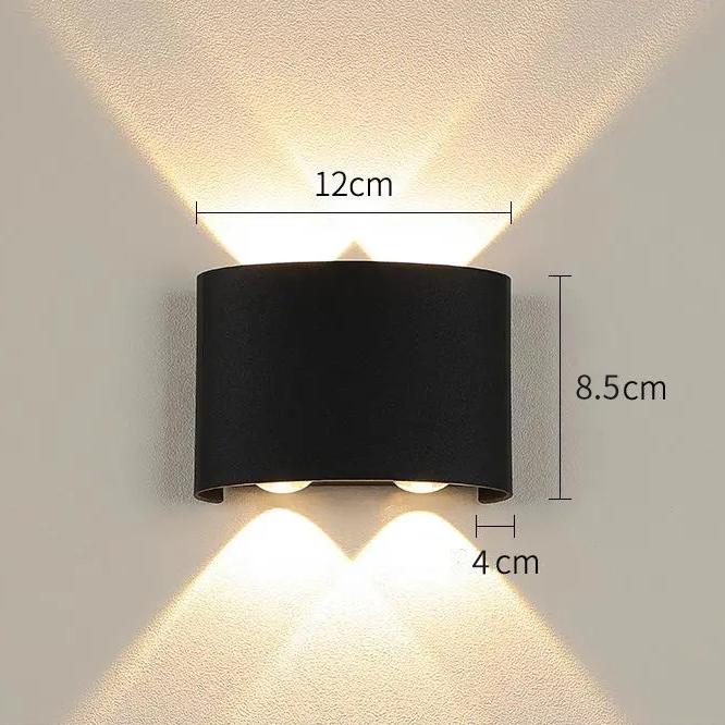 Nordic Style 4W/6W/8W LED Wall Light Outdoor Penthouse Porch Garden Wall Lamp & Indoor Bedroom Bedside Decoration Lighting Lamp