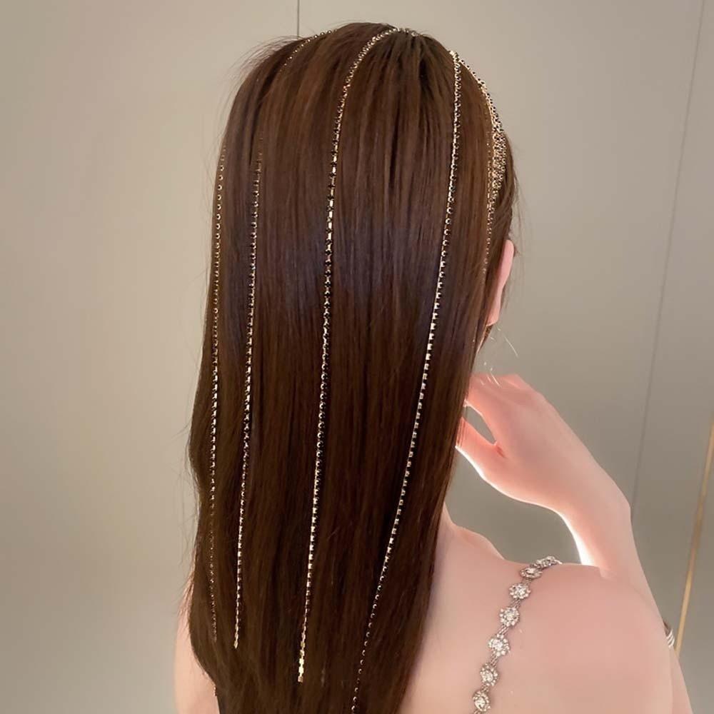 Sweet 4 in 1 Hair Bands with Tassels Elegant Women Hair Hoop Twinkle Hairband  Banquet
