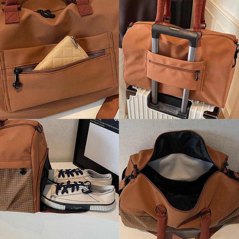 Short-haul travel bag, large capacity, women's high-value and lightweight portable fashion luggage bag, men's sports fitness bag, maternity bag.