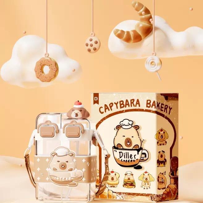 

Горячая Распродажа Капибара Милые Мультяшные Животные Тритан Безопасный BPA Без Пластиковая Бутылка Для Воды Школьные Дети Бутылка Для Воды Индивидуальный Логотип 400-600ml