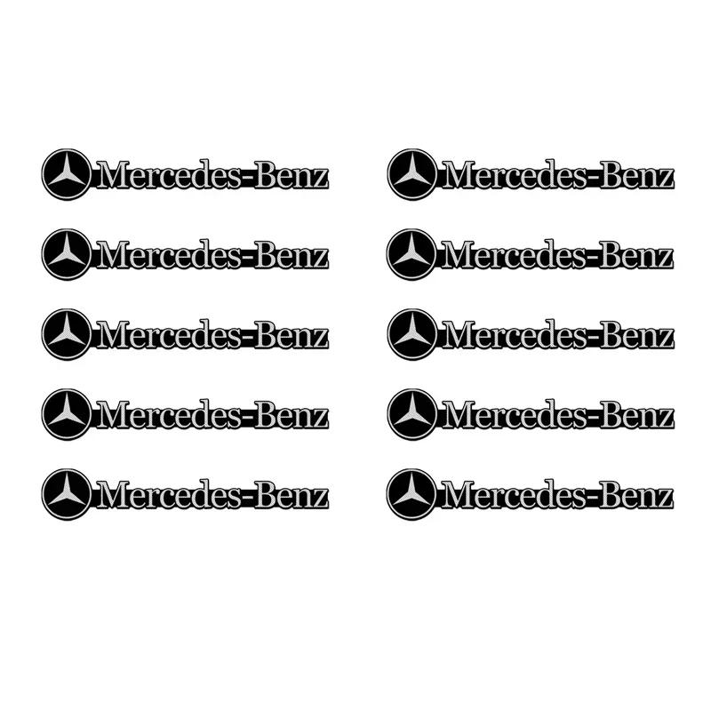 CQZ1 4/10pcs Car Styling 3D Aluminum Speaker Audio Stickers Badge Emblem Decal For Mercedes Benz AMG W124 W202 W203 W204 W210 W211