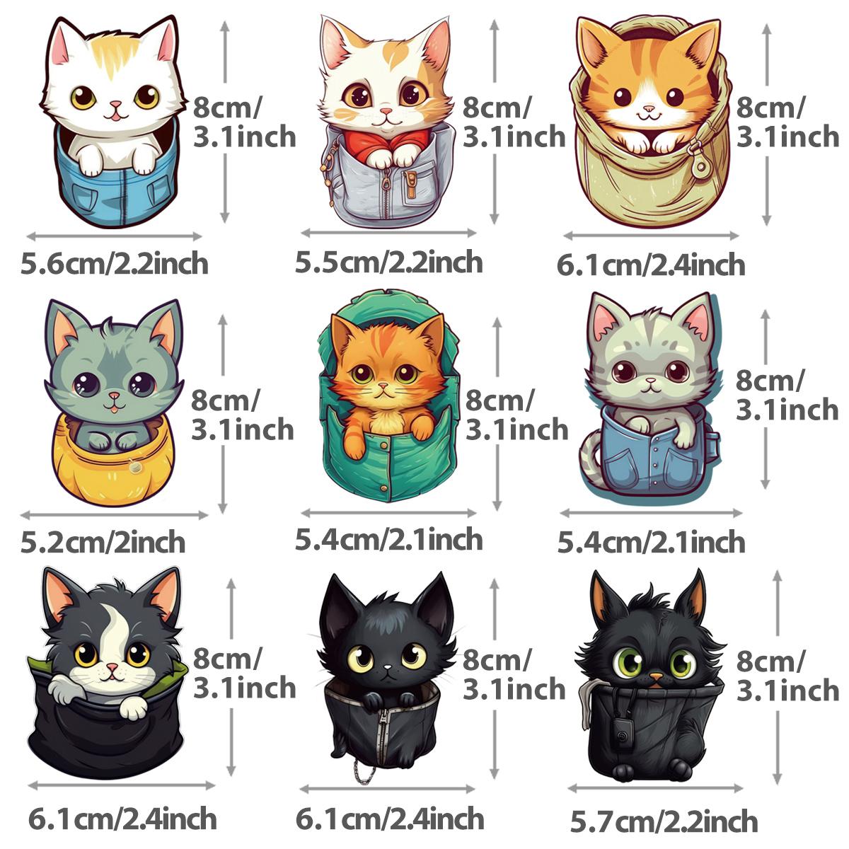 

9 шт. набор нашивок с изображением кота для одежды, полосок, сделай сам, толстовки, топы, A-Level, моющиеся термопрессованные виниловые термопереводные наклейки