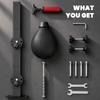 Wall Mount Speed Bag, Height Adjustable Boxing Speed Bag with Manual Air Pump and Wrenches, Home Gym Workout Equipment