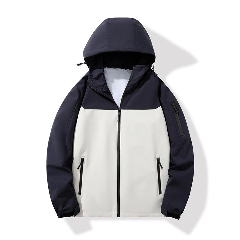 

New Jacket Men and Women Jacket Men and Women Windproof Spring and Autumn Loose Removable Hat Work Jacket 3XL