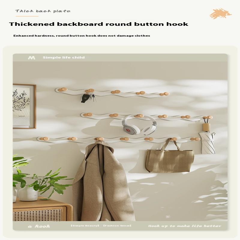 Holzhaken Badezimmer Toilette Handtuchhaken Mantelhaken Stanzfrei Türhänger